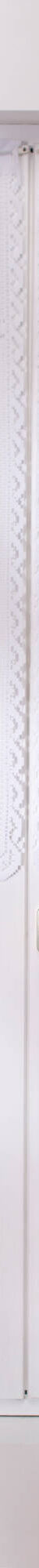 Vitrage droit pointe coeurs finition passe-tringle - la paire (blanc) Vitrage droit pointe coeurs finition passe-tringle - la paire (blanc)